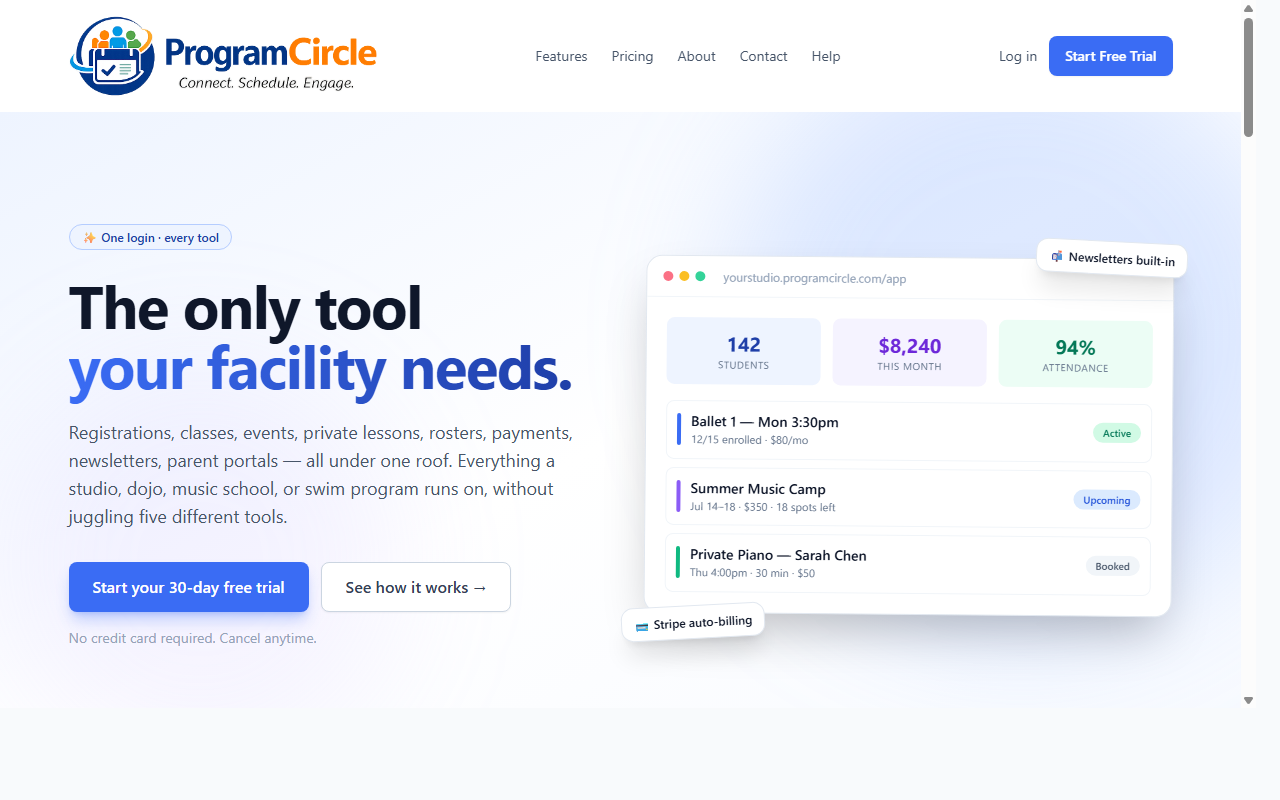 ProgramCircle - Facility and program management SaaS platform designed and developed by HCK Technologies